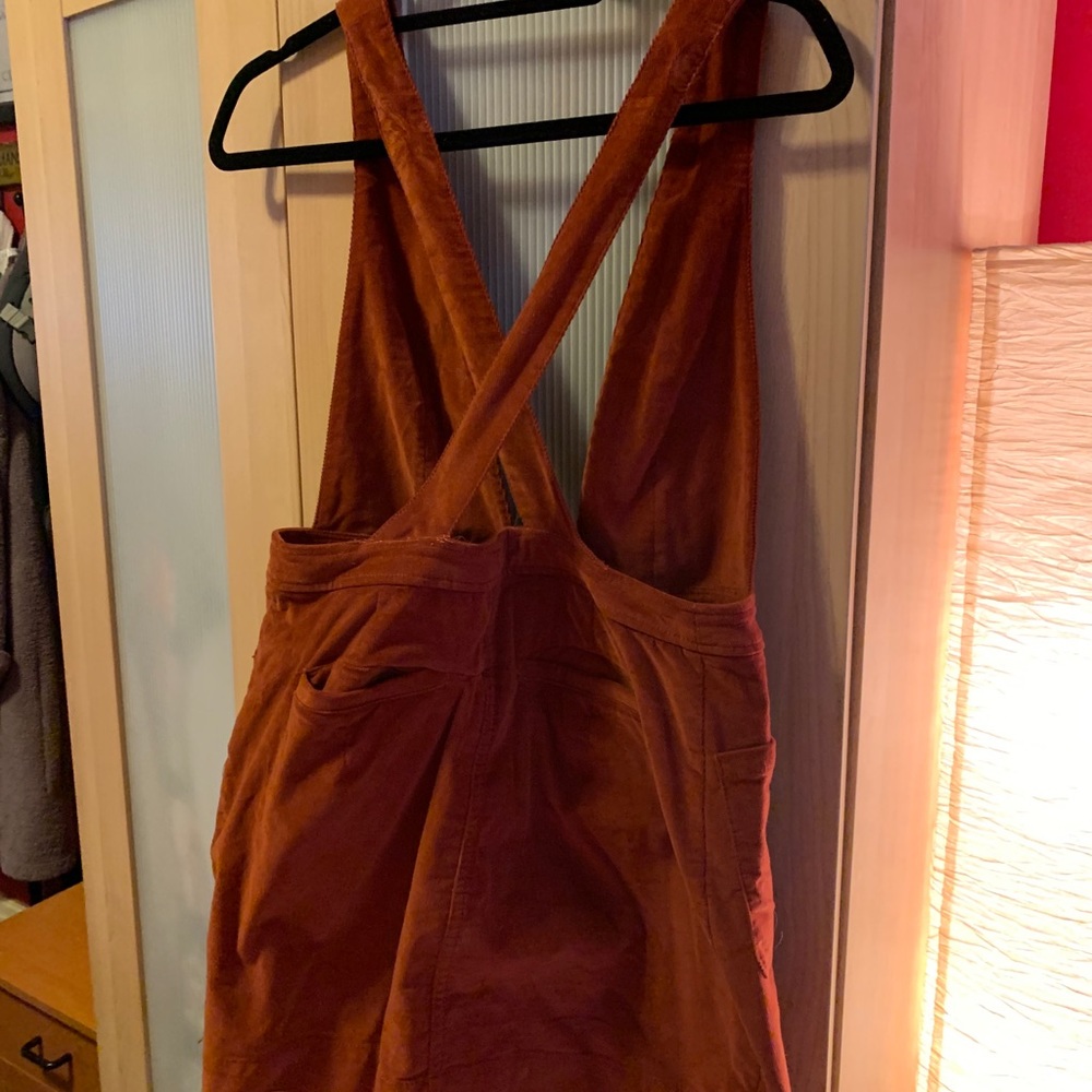 Free People burnt orange pinafore dress - Picture 3 of 5
